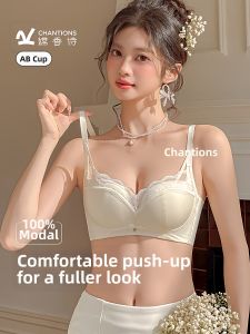 CHANGQIANGSHI | Lace Satin Small Chest Lifting Prevent Sagging Comfortable Modal Bra