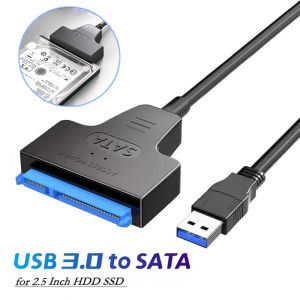 Congdi | USB 3.0 to 2.5” SATA Adapter Cable for SSD & Laptop HDD UASP Support 5Gbps Data Transfer USB-Powered Compatible with SATA III