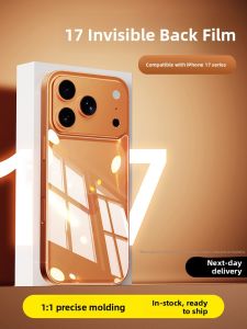 xilixili | High-Clarity Anti-Fingerprint Transparent Glass Protective Back Cover for iPhone 17/16/15/14 Pro Max