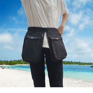 กระเป๋าคาดเอวแบบสะพายข้างพกพาขนาดใหญ่สำหรับการเดินทางกลางแจ้ง ปีนเขา ปั่นจักรยาน น้ำหนักเบา ซิปหลายช่อง ผ้าคลุมไหล่ กระเป๋าคาดเอวแบบถอดได้