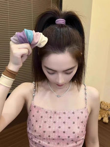 2024 New Arrival Super Soft and High Elastic Skin Mask Hair Band Super Wide Seamless Minimalist Multi-Color Hair Tie Hair Rope