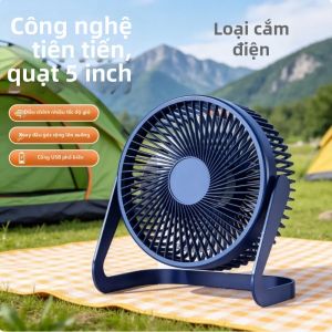 BAIXITANG | Quạt Để Bàn 5-inch Sạc USB Mạnh và Êm