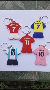 Gantungan Kunci Karet Model Jersey Ronaldo Messi Salah