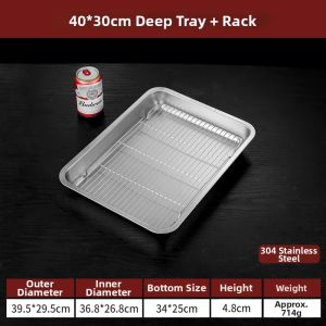 MOLORE | Reinforced Stainless Tray For Grilling Baking Straining