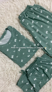 Necessary 3 in 1 Plus Size Comfy Sleepwear Set (T-shirt Short and Pajama) fit up to 3XL - 3pcs