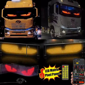 Truck Eye Led Display Car Sign Animation Led Matrix Panel Bluetooth App Control Programmable Flexible Screen Led Car Light
