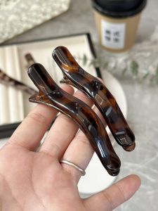 กิ๊บติดผมทรงปากเป็ดลายเสือดาวเรซิน กิ๊บติดผมสำหรับทาครีมหน้า เครื่องประดับผมสไตล์เกาหลีสำหรับเด็กผู้หญิง