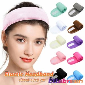 Womens Facial Headband Adjustable Elastic with velcro strips Face Washing Headband Thick Long Cloth