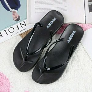 Summer Fashion Womens Thong Slippers Thick Bottom Platform Sandals Beach Holiday Outdoor Wear Comfortable Slip-On Fluff Trim