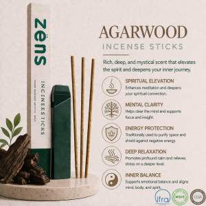 Zens Low Smoke Japanese Incense Stick Combo Set Long and Short - Agarwood Sandalwood Lavender Osmanthus 长短套装低烟老沉香/老檀香/薰衣草/桂花/ 线香