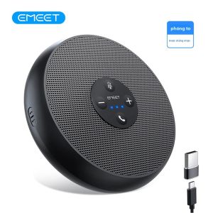 Loa Ngoài Có Dây USB EMEET Với 2 Micrô 360 ° Loa Hội Nghị Di Động Thu Âm Giọng Nói Dùng Cho Gia Đình/văn Phòng Được Chứng Nhận Dùng Cho Zoom