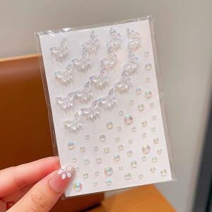 สติกเกอร์คริสตัลประดับเพชรหลากสีสันสำหรับตกแต่งใบหน้า  ติดบนใบหน้าได้  ลายสักเพชรติดตา  อัญมณีประดับเพชรสำหรับเครื่องประดับแฟชั่น