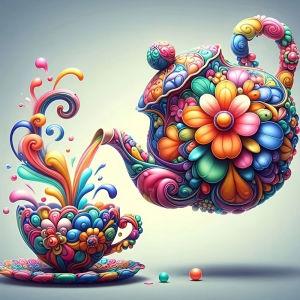Oil Painting By Numbers Colorful Floral Teapot DIY Number Drawing Canvas Pictures By Numbers Home Decor Large Size
