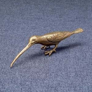 1 PC ทองเหลือง Handcrafted Hummingbird Figurine-อะนิเมะ-ธีม Miniature Long-Billed Bee Eater โต๊ะเครื่องประดับไม่มีไฟฟ้า Re