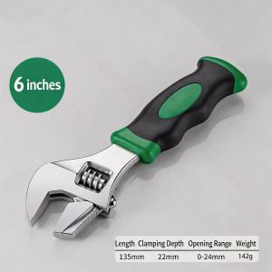 NiuXiang(NewShark) | Mini Short Handle Adjustable Wrench Portable Pocket Pipe Wrench Large Opening Universal Home Plumbing Bathroom Repair Hand Tool
