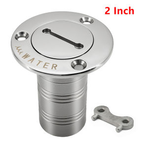 RYSJM | 1PC Stainless Steel Deck Filler 38/50mm Diesel Fuel Water Waste Gas Filler Caps Deck Filler For Marine Boat Marine Hardware