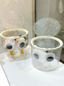 Acrylic Face Towel Storage Box Bathroom Waste Recycling Toilet Paper Holder Countertop Organizer for Household Use