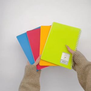 ZOFDA A5 Buku Diary 60pages buku catatan sampul warna solid Spiral Notebook desain estetika 1PC/4PCS