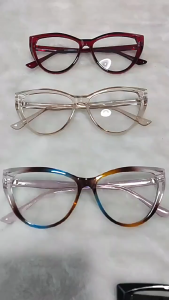 Fashion Cat-eye Glasses For Women And Girls Anti Blue Light Eyeglasses Replaceable Lens Eyewear Frame Kacamata