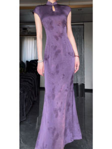 CHANGTONG | Elegant Sheath Cheongsam Dress Summer