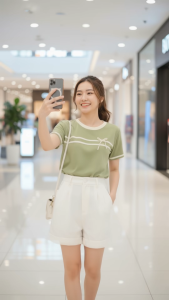 [MUA 2 GIẢM 25K] Áo thun nữ cổ tròn phối dây nơ cotton co giãn thoáng mát thoải mái thời trang GUMAC LATF0423