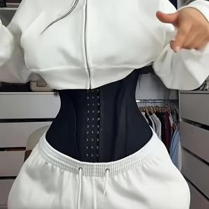 Womens Waist Trainer Belt Abdominal Control Exercise Slimming Shapewear with Zipper Hook Casual Festival Wear Body Shaper