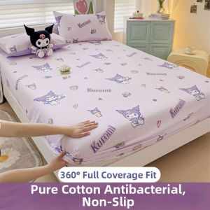 YAOKANG | Non-slip Cartoon Cotton Sheet Set 3pcs