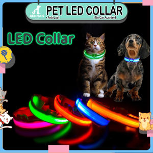 Rennas Dog Led Safety Collar For Dog Cat Led Collar For Cat Pet Collar Dog Safety Collar Dog Leash