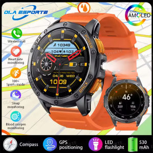 GPS Smart Watch Women Men 1.43 Inch AMOLED Display Support Compass Galileo NAVIC 5ATM Waterproof LED light Smartwatch Women Men