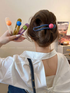 Korean Style Large Size Duckbill Hair Clip Womens Back of Head Ball Design Simple Fashion Hair Accessories for All Occasions