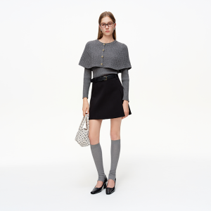 DUSHU | Retro Cable Knit Detachable Womens Set