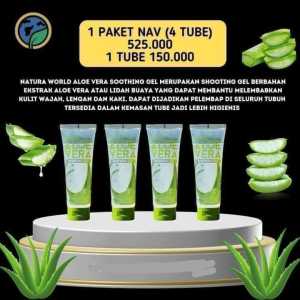 Paket Natura Aloe Vera Soothing Gel 100% ORI isi 4 tube