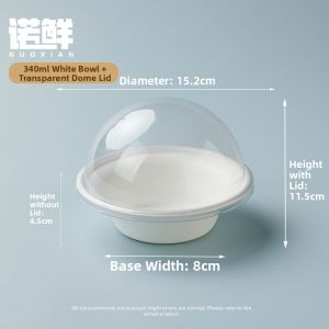 NUOXIAN | Disposable Pulp White Bowls for Takeout