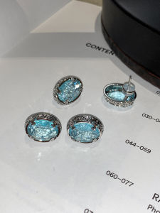 CAFFTI | Unique Blue Crystal Gemstone Earrings