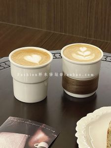 Ice American Coffee Cup Ins Minimalist White Ceramic Hand Held Cup Latte Cup Ceramic Oven Mitts Water Breakfast Milk Cup