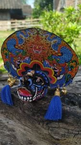 Miniatur Barongan Jowoan Biru bahan resin