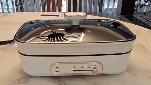 Nồi lẩu mini SAKIDO Nồi lẩu điện inox 7L đa năng phù hợp gia đình 23 người