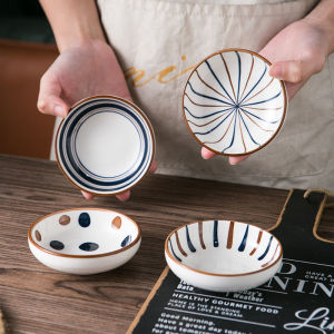 Home And Commercial Use Ceramic Seasoning Plate Kitchen Sauce Small Dish Dipping Sauce Dish Seasoning Plate Underglaze Color