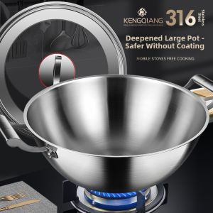 RONGCHUAN | Non Stick No Coating Stir Fry Pan