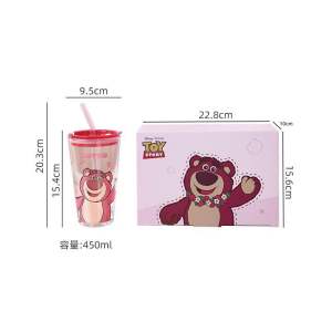 Ly thuỷ tinh cao cấp Gấu Dâu - Gấu Pooh