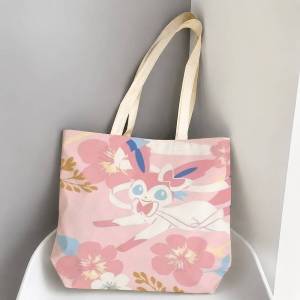 Bandai | Pokemon Paldea Starters Storage Bags Tote Bag Travel Summer Beach Shoulder Bag Reusable Grocery Shopping Bag Anime Artwork