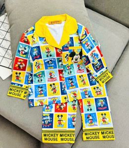 12-45kg A559 Bộ pijama bé trai tay dài quần dài thun lạnh in họa tiết hoạt hình đẹp