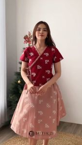 SANDANG JAYAA - Yuanita Holy Set Rok Setelan Batik Wanita Terbaru Outfit Natal Kondangan Cantik Trendy - Bahan Katun Ukuran S M L XL XXL