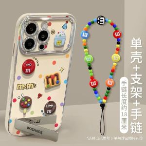 Cute M Chocolate Bracelet Compatible with Apple 16Promax Phone Case 15New 14Pro Plated 13Large View 12Cartoon Antifall