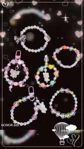 Acrylic bead Plastic bead Galaxy Dreamy Beads Charm Necklace Bracelet Keychain Phone Strap Jewelry Bag Strap Jewellery Jewellry