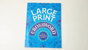Large Print Crossword Activity Book For Young Adults for Brain Training