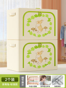 Large Capacity Folding Storage Box Clothes Organizer Drawer for Closet Home Use Happy Fish Brand Oxford Cloth Japanese Style