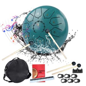 DOZZLY เหล็กกลอง 11 หมายเหตุ 8 นิ้วฝนกลองสําหรับภายนอก Garden Rain CHIME เครื่องดนตรีสําหรับโยคะสมาธิของเล่นดนตรี