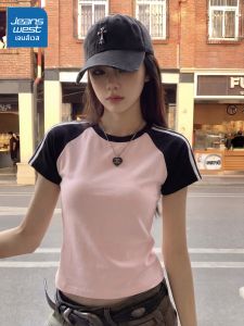 Jeanswest | Áo Thun Tay Ngắn Cổ Tròn Phong Cách Sọc