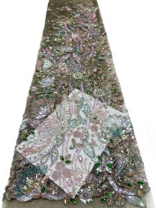 OLEVO | AT3000 Sparking Sequins Lace FabricFrench Nigerian beaded laceAfrican Sequins embroidery Lace Fabrichot sale for dress Sewing